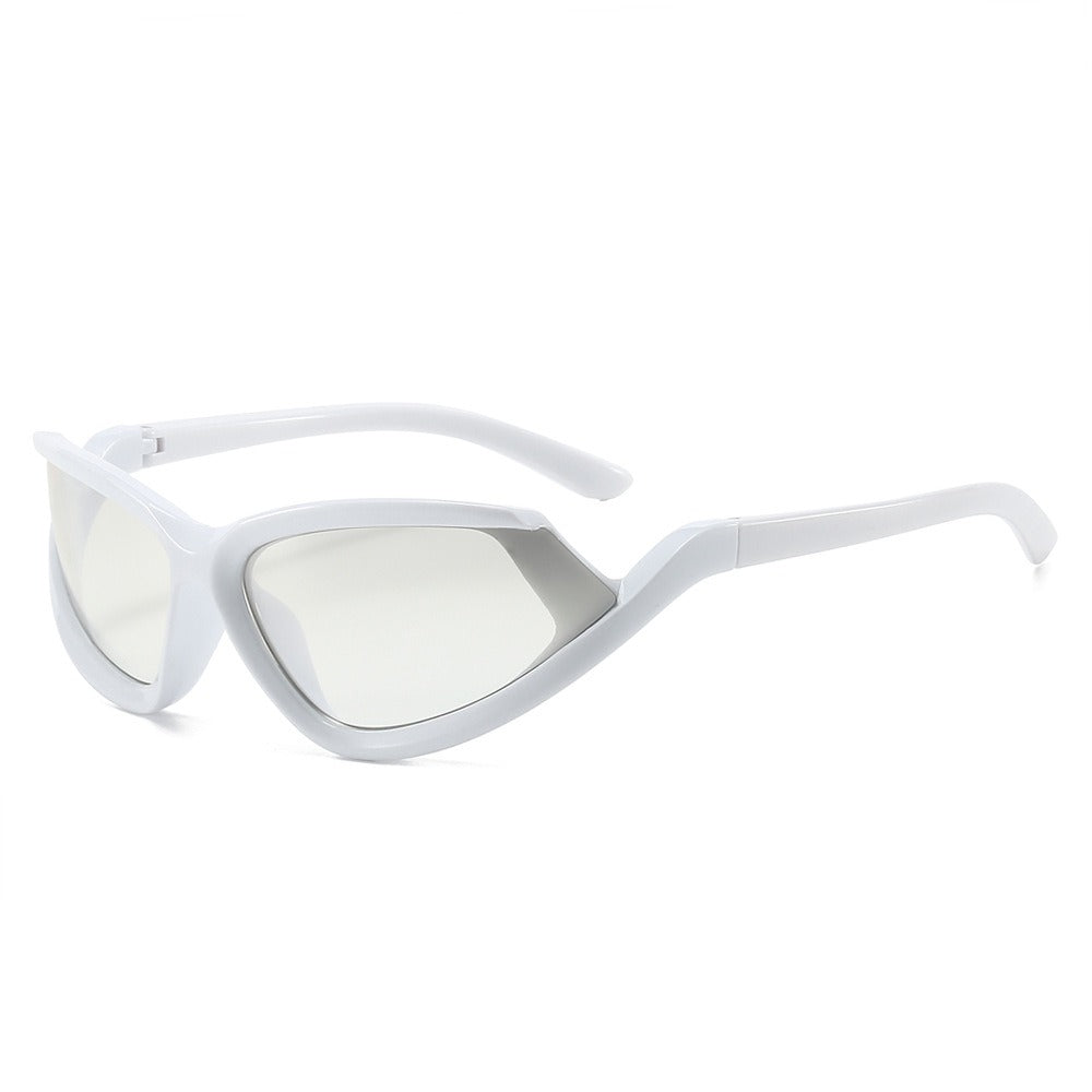 Gafas de Sol Envolventes Futuristas — Lente Espejada