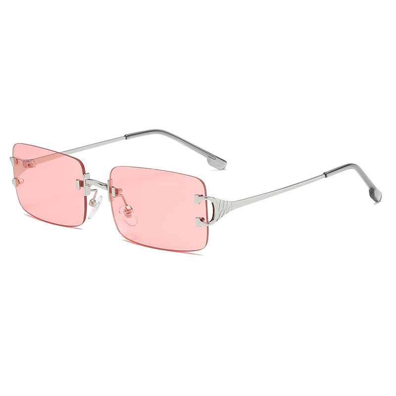 Gafas de Sol Rectangulares Sin Montura — Lente de Color