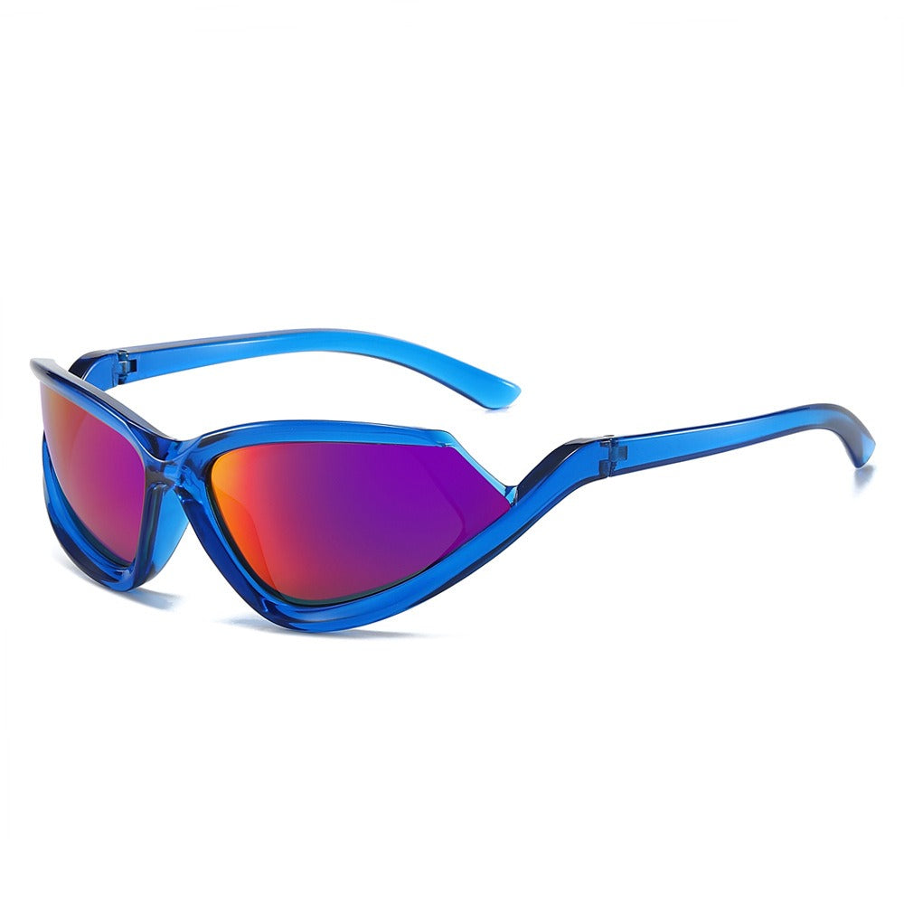 Gafas de Sol Envolventes Futuristas — Lente Espejada
