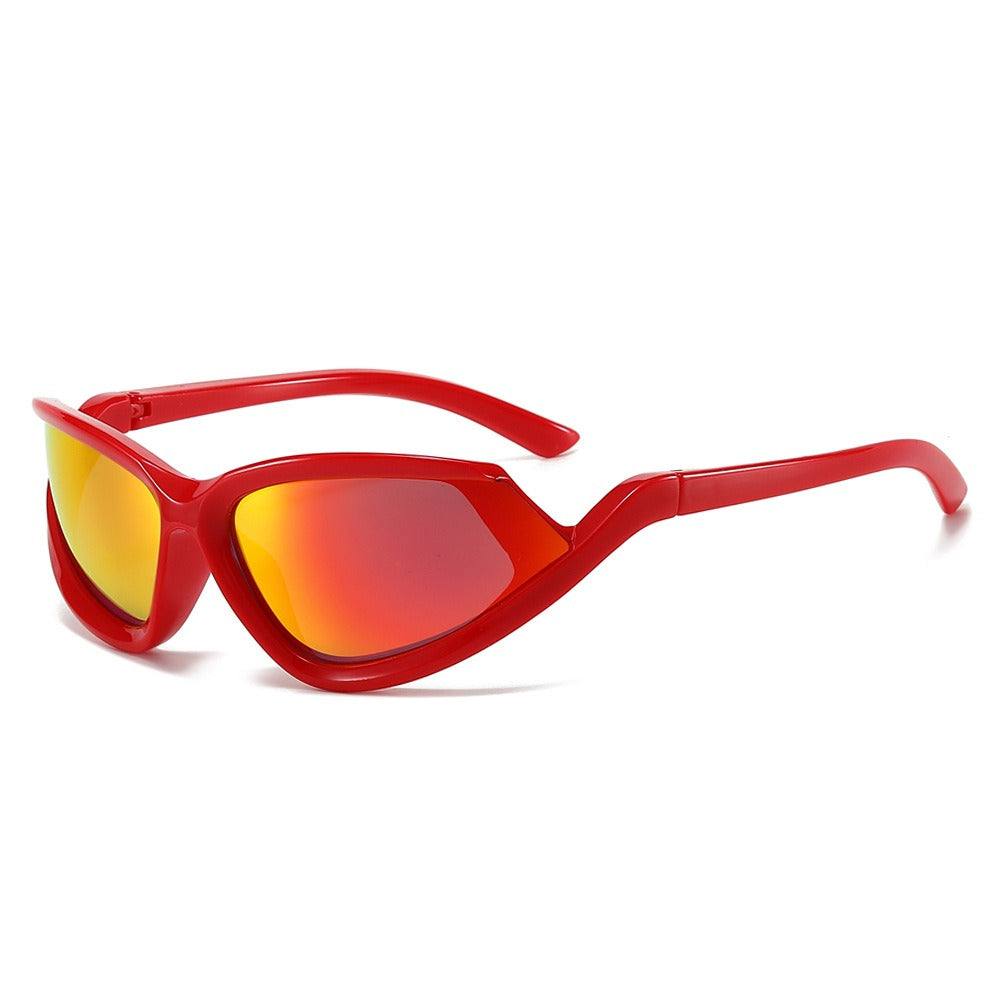 Gafas de Sol Envolventes Futuristas — Lente Espejada
