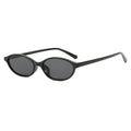 Gafas de sol ovaladas mini slim negro/gris — montura ultrafina estilo 90s | Cientosiete