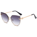 Gafas de Sol Cat-Eye Sin Montura — Patilla Dorada