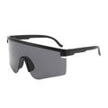 Gafas de sol deportivas estilo Pit Viper negro/gris — lente espejada panorámica splatter | Cientosiete