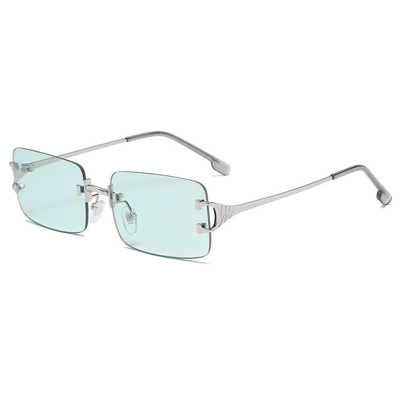 Gafas de Sol Rectangulares Sin Montura — Lente de Color