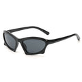 Gafas de sol deportivas Y2K wrap negras con lente gris — estilo festival | Cientosiete