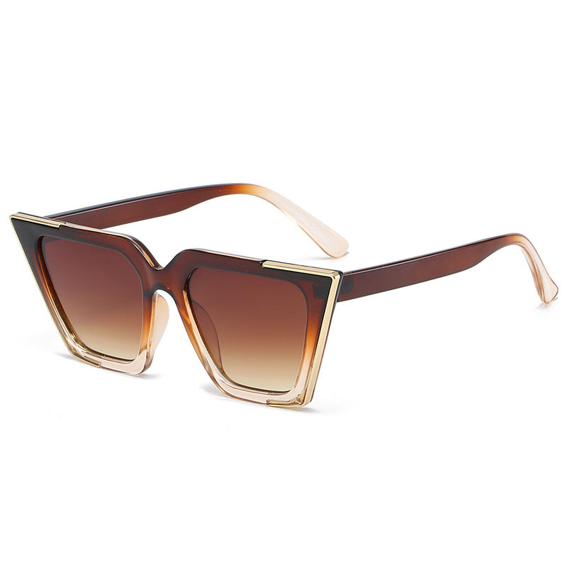 Gafas de Sol Cat-Eye Cuadrado con Detalle Dorado