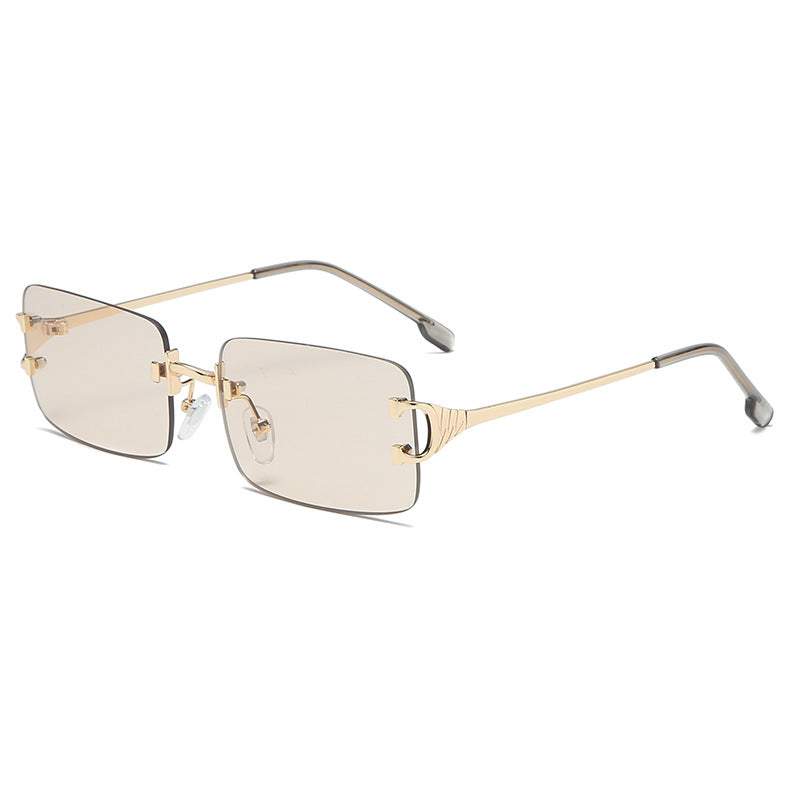 Gafas de Sol Rectangulares Sin Montura — Lente de Color