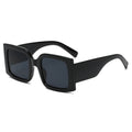 Gafas de sol cuadradas oversize chunky negras con doble marco interior — estilo maison | Cientosiete