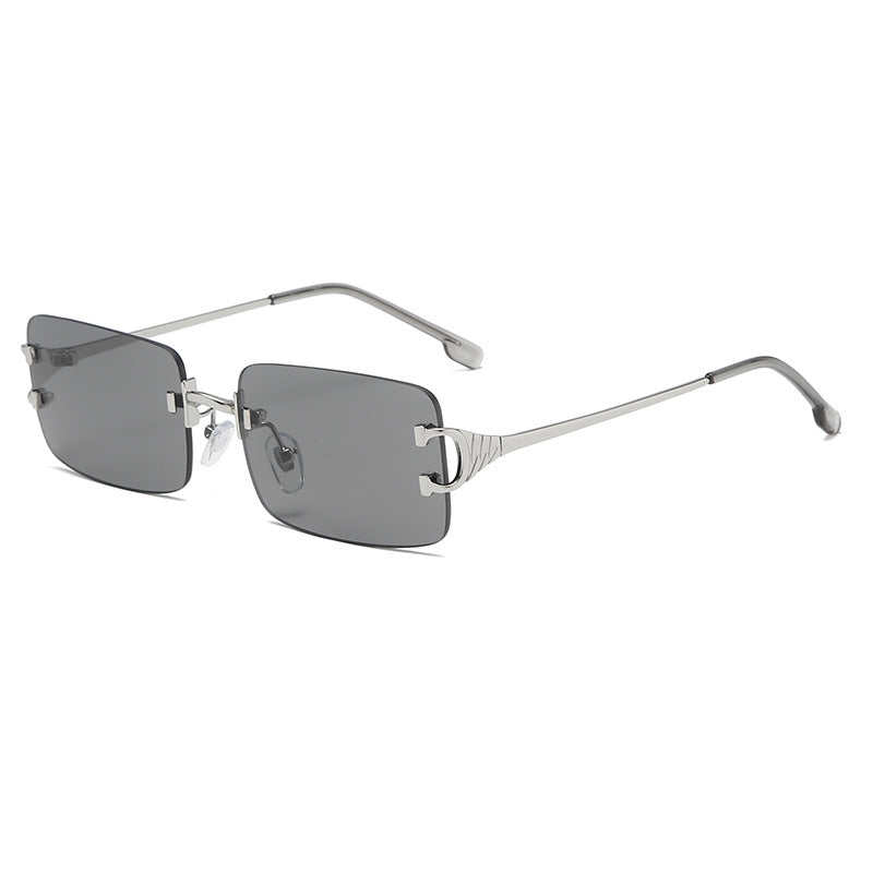 Gafas de Sol Rectangulares Sin Montura — Lente de Color
