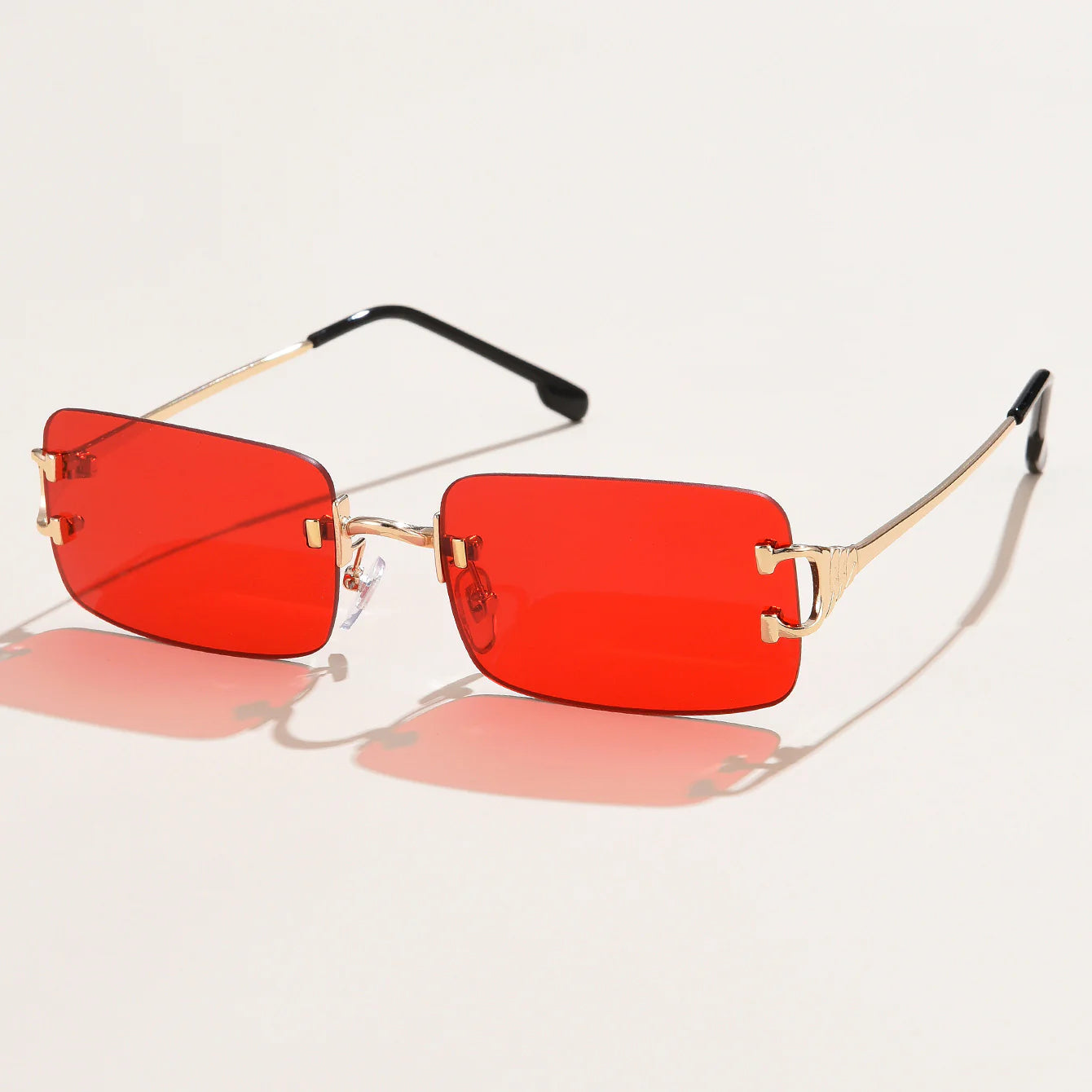 Gafas de Sol Rectangulares Sin Montura — Lente de Color