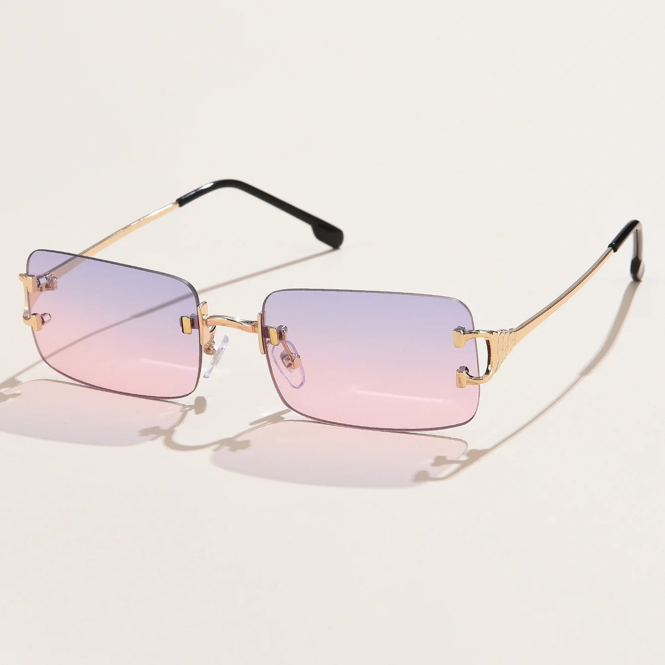 Gafas de Sol Rectangulares Sin Montura — Lente de Color